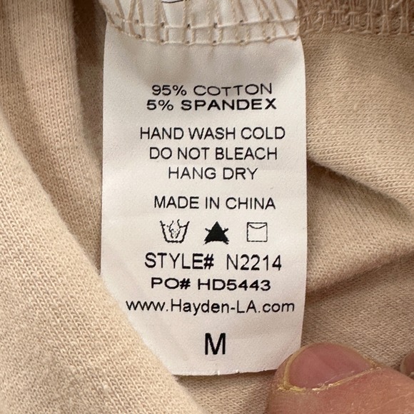 Hayden Los Angeles Textured Eyelash Stripe T-Shirt Dress Womens Medium Peach - Picture 5 of 7